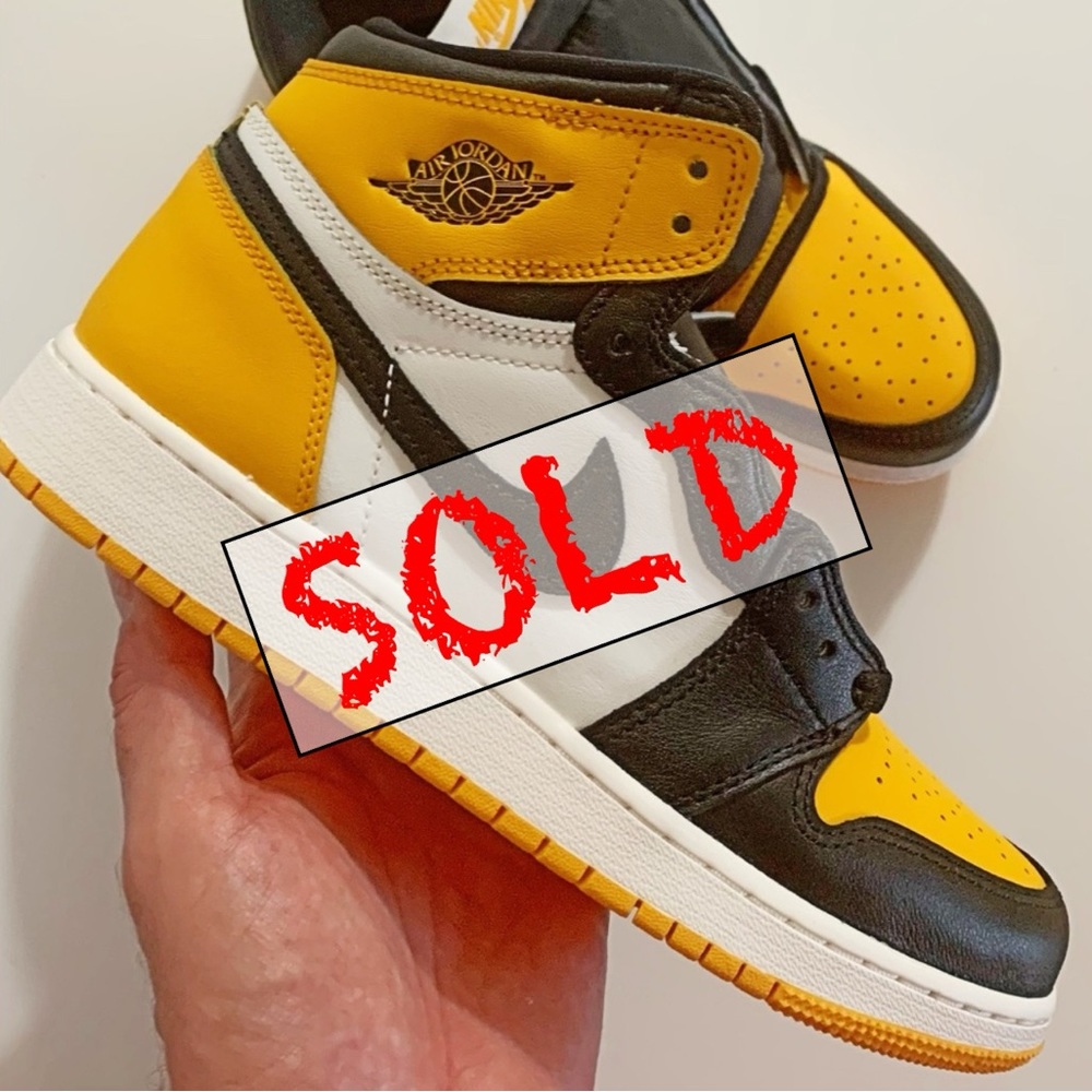 ❌SOLD🎁Nike Air Jordan 1 Retro High OG Taxi Yellow Toe WMNS 8